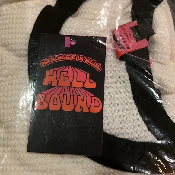 NEW & RARE Motörhead thermal long sleeve off white with black trim NWT women’s L - Picture 6 of 12